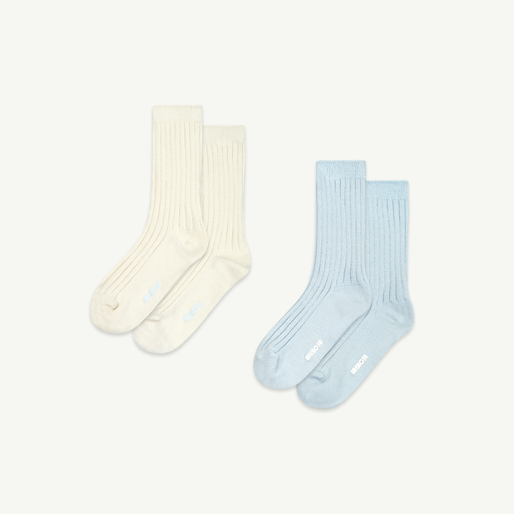 23 S/S Basic socks set - ivory &amp; blue ( 2차 입고, 당일 발송 )